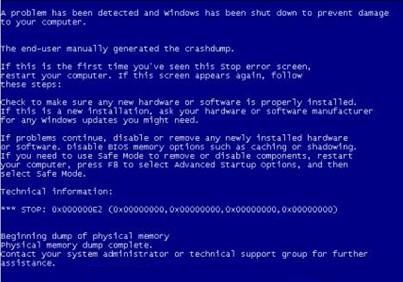 电脑蓝屏故障及蓝屏原因_绿色资源网