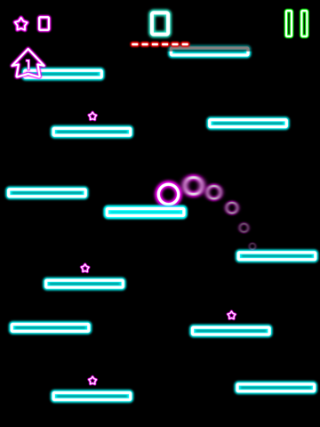 摇滚跳跃闪耀的霓虹激光平台向上挑战100层