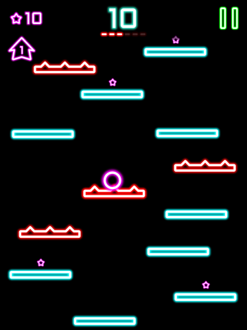 摇滚跳跃闪耀的霓虹激光平台向上挑战100层