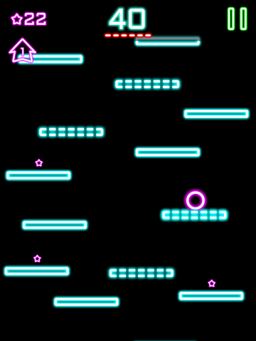 摇滚跳跃闪耀的霓虹激光平台向上挑战100层