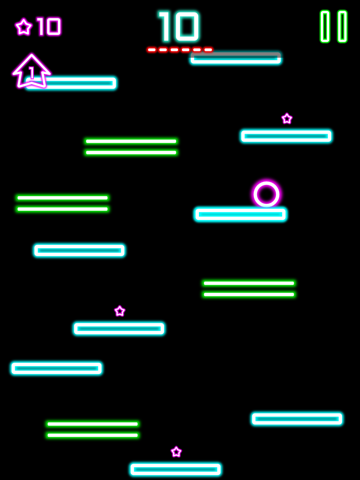 摇滚跳跃闪耀的霓虹激光平台向上挑战100层