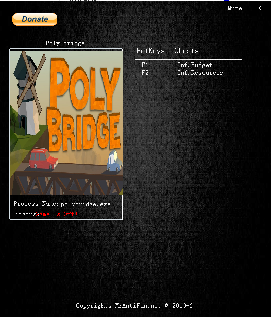 桥梁构造者两项修改器下载v0.73b MrAntiFun版