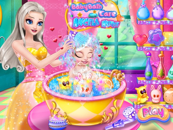 宝贝沐浴洗澡护理 安吉拉公主护士 - 打扮