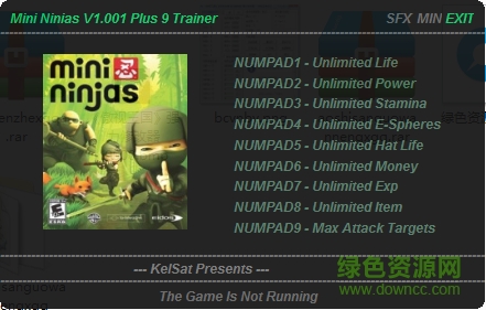 迷你忍者九项修改器下载v1.0 免费版