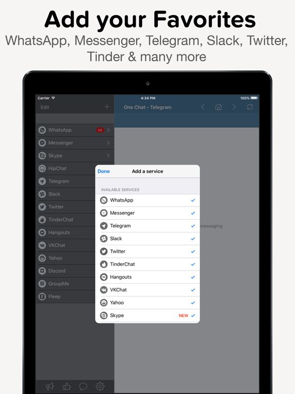 一个聊天 - 所有在一个信使