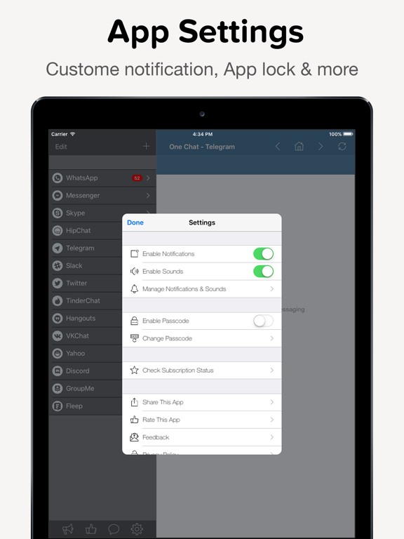 一个聊天 - 所有在一个信使