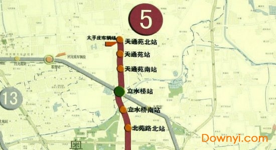 北京地铁5号线路图最新版下载