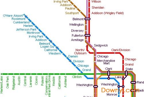 芝加哥地铁线路图下载