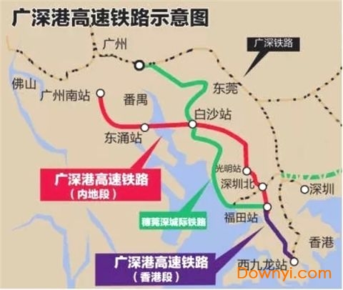 广深港高铁线路示意图下载