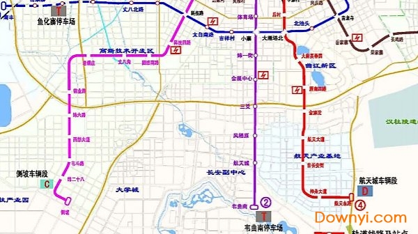 西安地铁规划图高清版下载