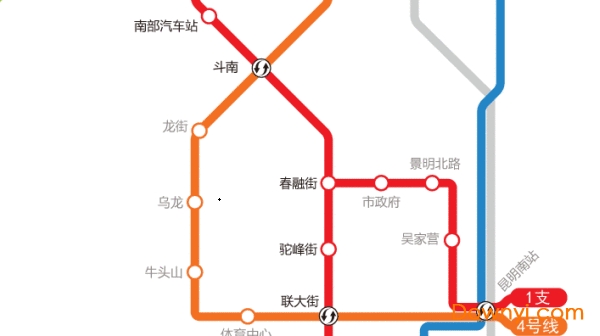 昆明地铁规划高清图下载