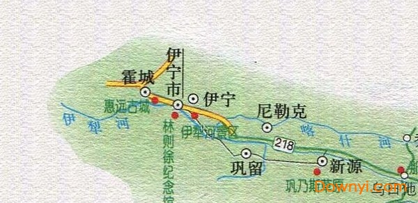 乌鲁木齐至霍城旅游地图下载免费版