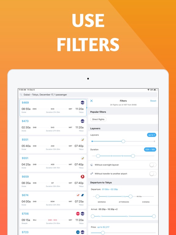 Flightsapp - 比较便宜的航班,机票,旅行机票