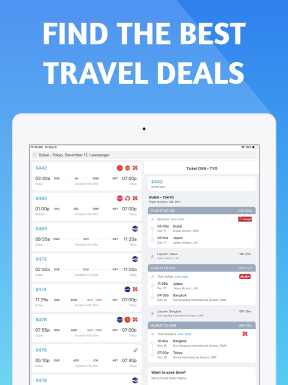 Flightsapp - 比较便宜的航班,机票,旅行机票