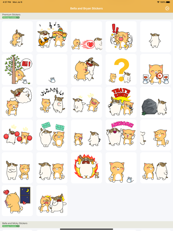 贝拉和布里安 — iMessage 动态贴纸