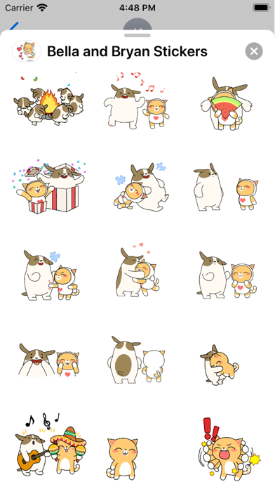 贝拉和布里安 — iMessage 动态贴纸