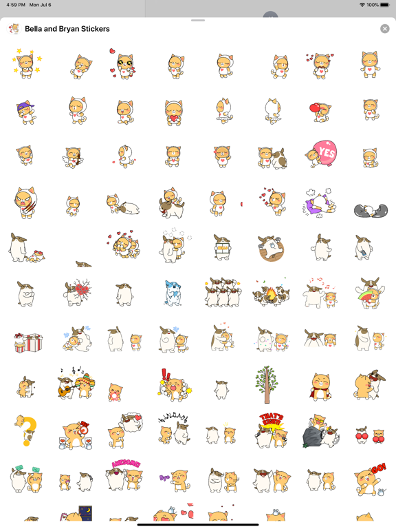 贝拉和布里安 — iMessage 动态贴纸