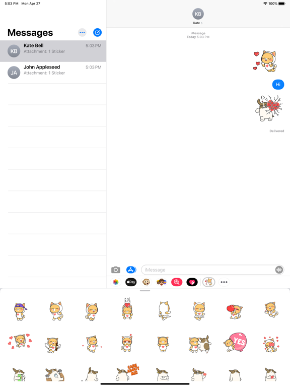 贝拉和布里安 — iMessage 动态贴纸