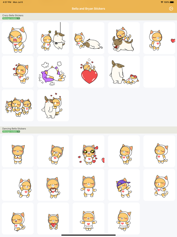 贝拉和布里安 — iMessage 动态贴纸