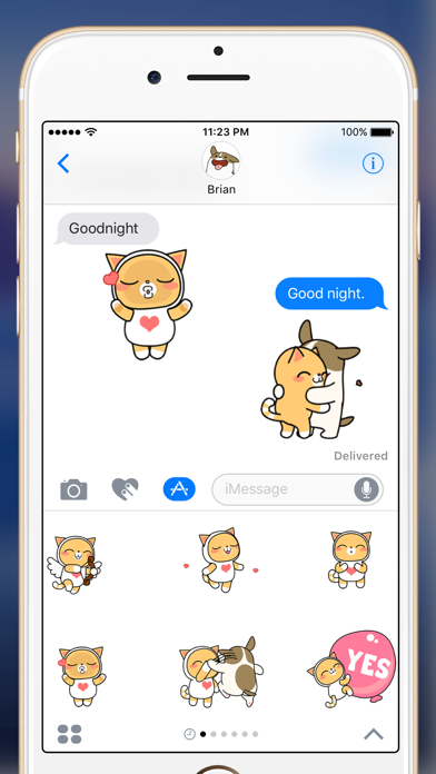 贝拉和布里安 — iMessage 动态贴纸