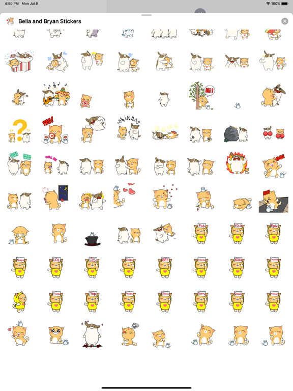 贝拉和布里安 — iMessage 动态贴纸