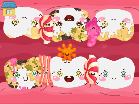 搞 笑 牙 齿 发展中 游戏 拼图 着色 为 女孩 儿童