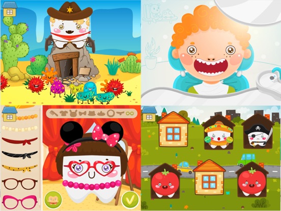 搞 笑 牙 齿 发展中 游戏 拼图 着色 为 女孩 儿童