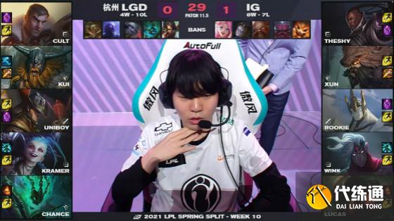 LOL:TheShy上路打穿,iG2-0轻取LGD收官常规赛