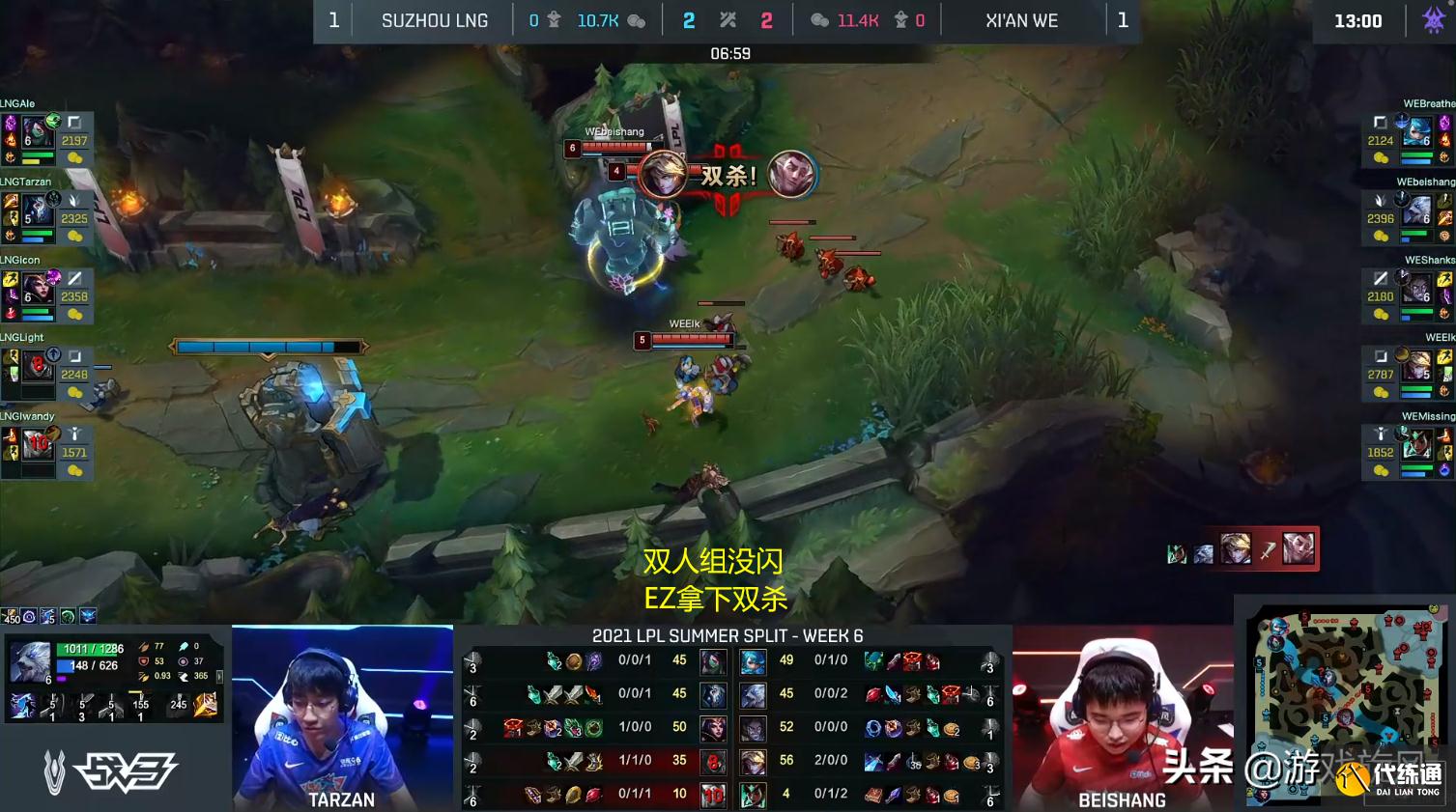 LOL：决胜局LNG经典玩蛇BP，五脆皮阵容WE看笑了轻松拿下