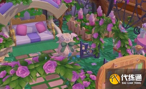 摩尔庄园手游七夕紫色花园设计图分享一览