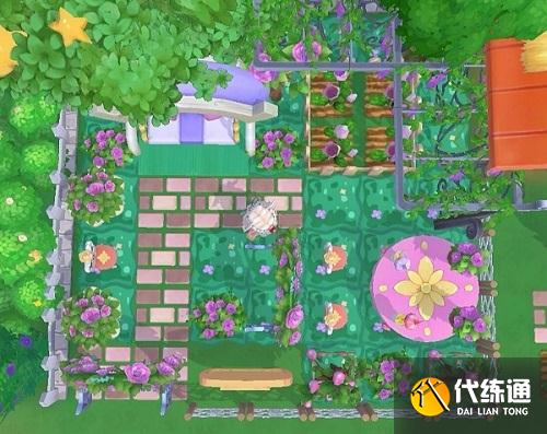 摩尔庄园手游七夕紫色花园设计图攻略_摩尔庄园手游七夕花园设计图攻略