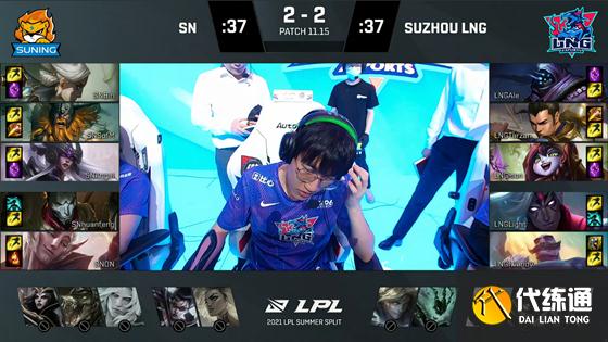 LOL-LPL:Light超神不死薇恩“请神上身”,LNG鏖战五局3-2淘汰SN