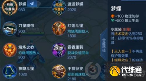 王者荣耀英雄专属装备大全