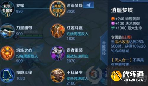 王者荣耀英雄专属装备大全