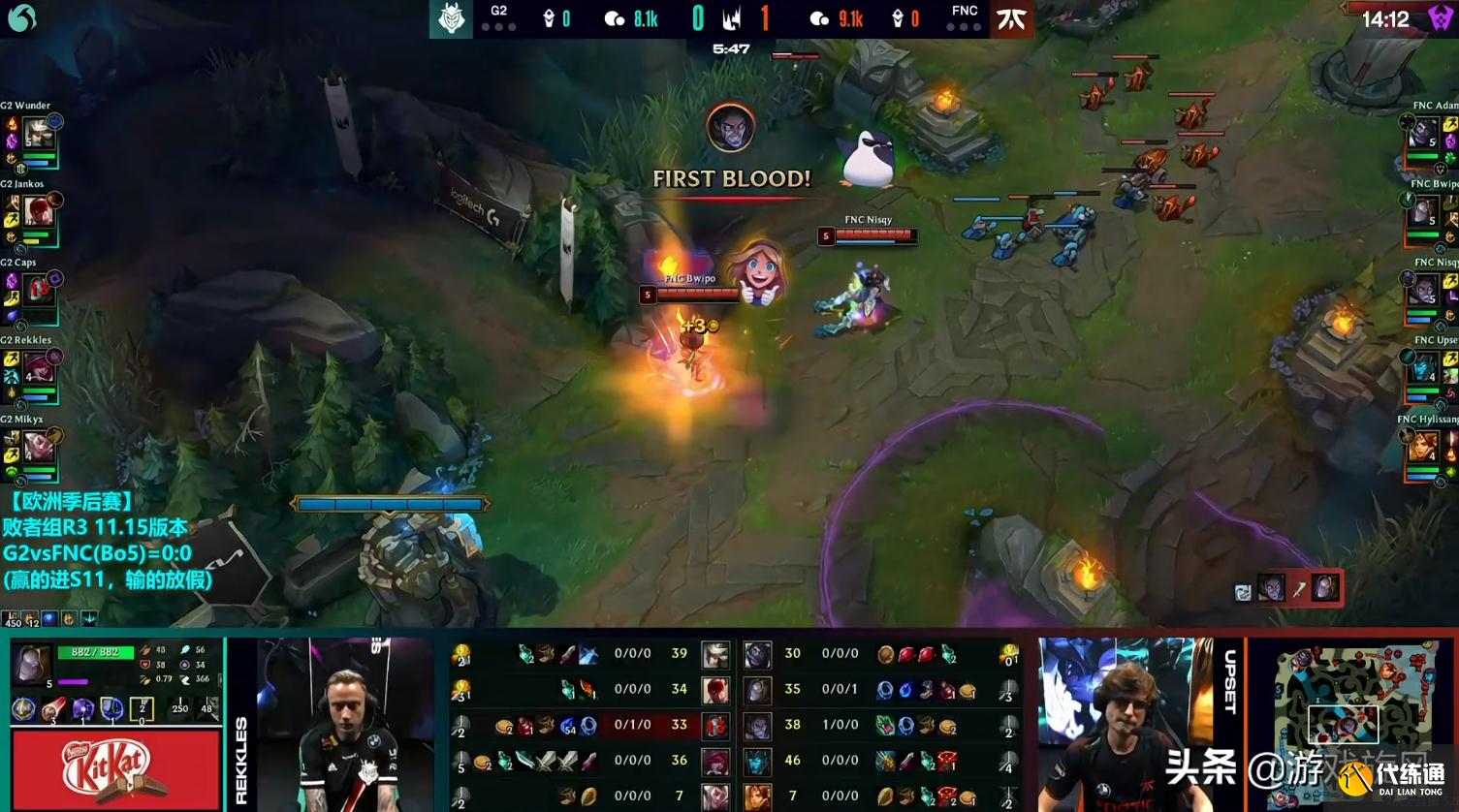 LOL：FNC中单一波团OB十几秒？Jankos爆种发挥G2先下一城