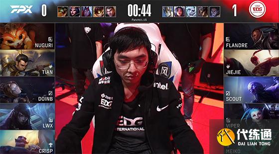LOL-LPL：Viper厄斐琉斯绝境三杀，EDG