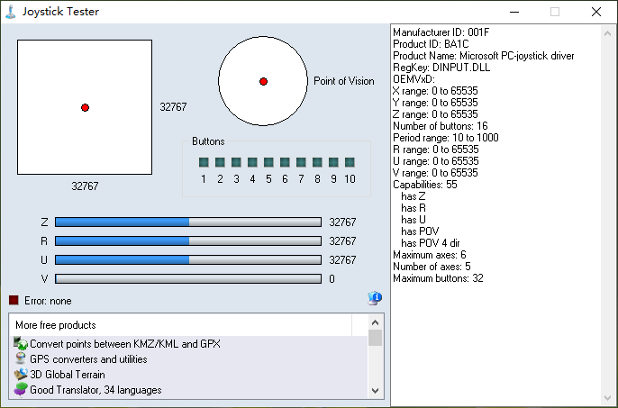 joystick tester joystick tester
