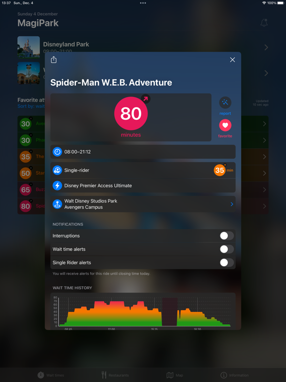MagiPark巴黎迪士尼乐园了解您最喜爱景点的等待时间