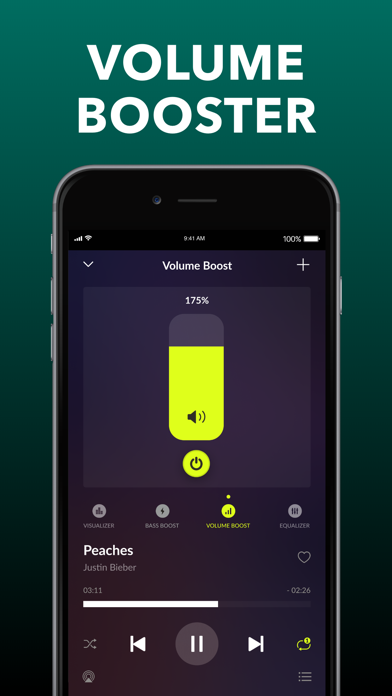 低音 均衡器 - 音量控制 和 音乐播放器