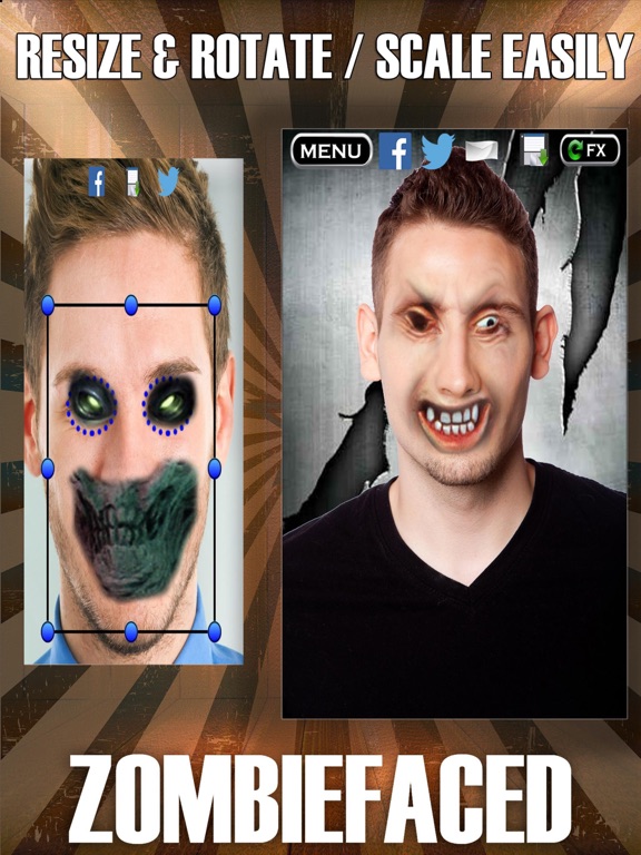 可怕的僵尸展位照片过滤器