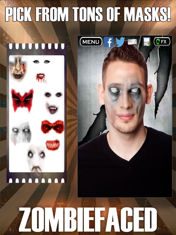 可怕的僵尸展位照片过滤器