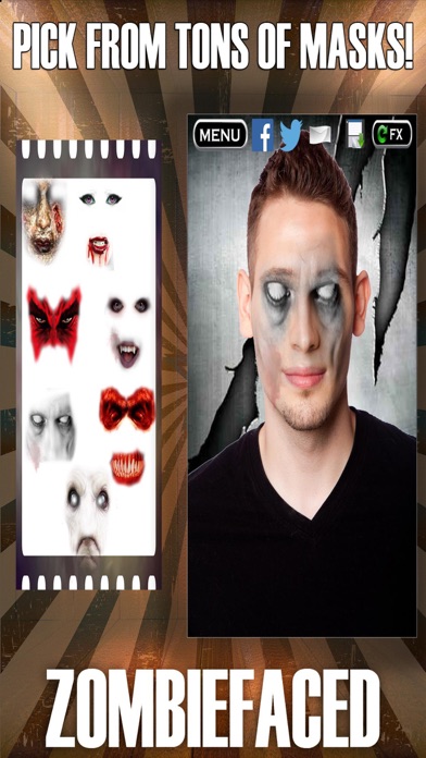 可怕的僵尸展位照片过滤器