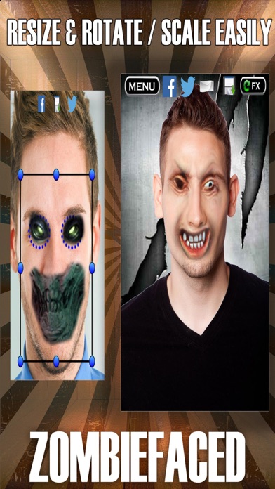 可怕的僵尸展位照片过滤器