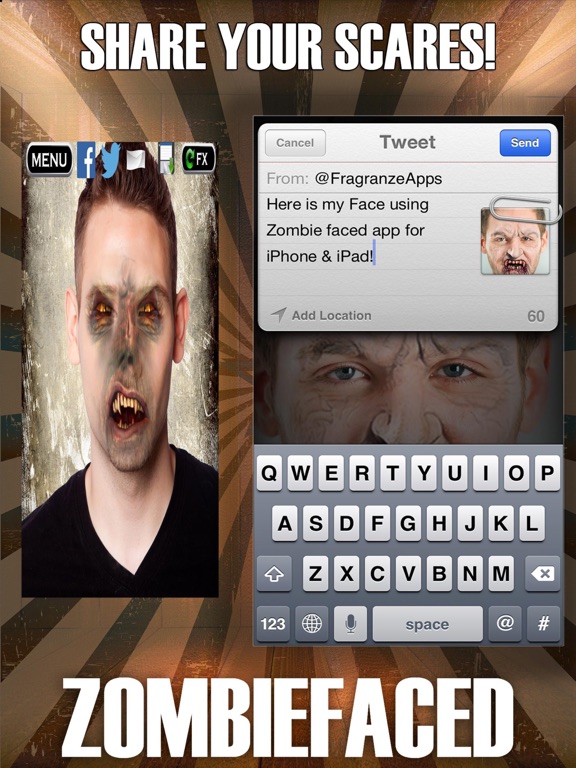 可怕的僵尸展位照片过滤器