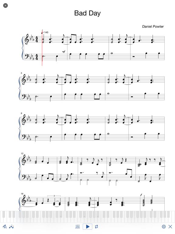 乐谱吧 - 钢琴谱、五线谱、电子琴谱