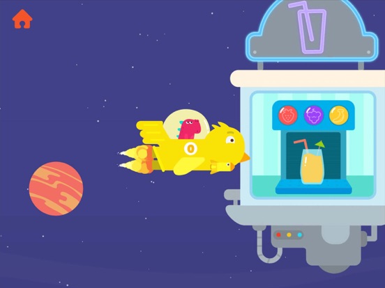 儿童飞机游戏：太空大冒险-恐龙宝宝开战机探索星球益智飞行游戏