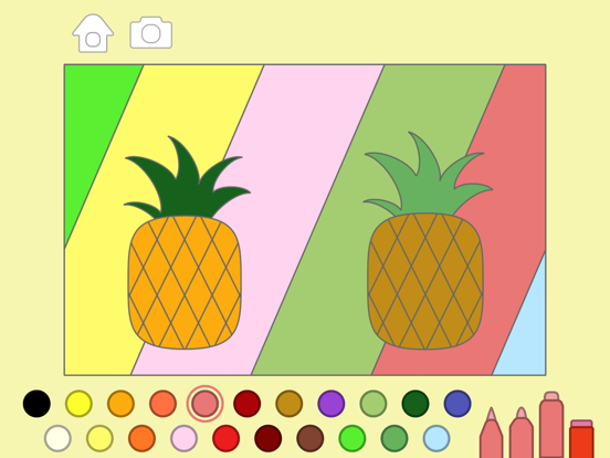 宝宝孩子涂色游戏 - 学前填色画本