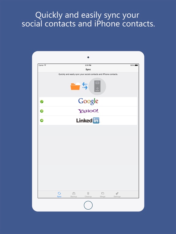 联系人同步，备份&清理