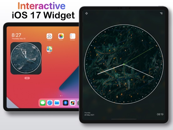 桌面时钟 - 全屏表盘显示时间小组件 Widget