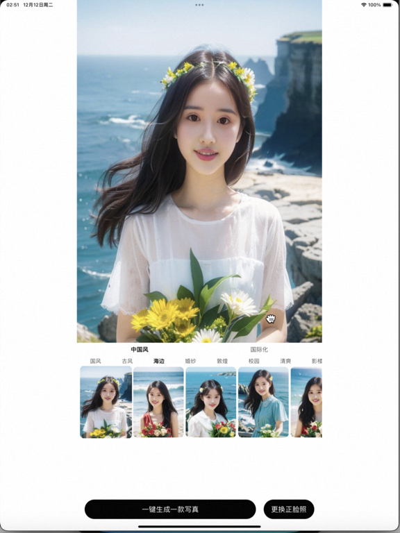 72写真-ai换脸软件变装壁纸美图秀猫轻千颜趣咔叽智能相机拍